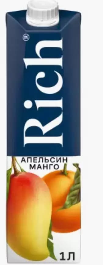  Манго-апельсин нектар 55%  1 литр